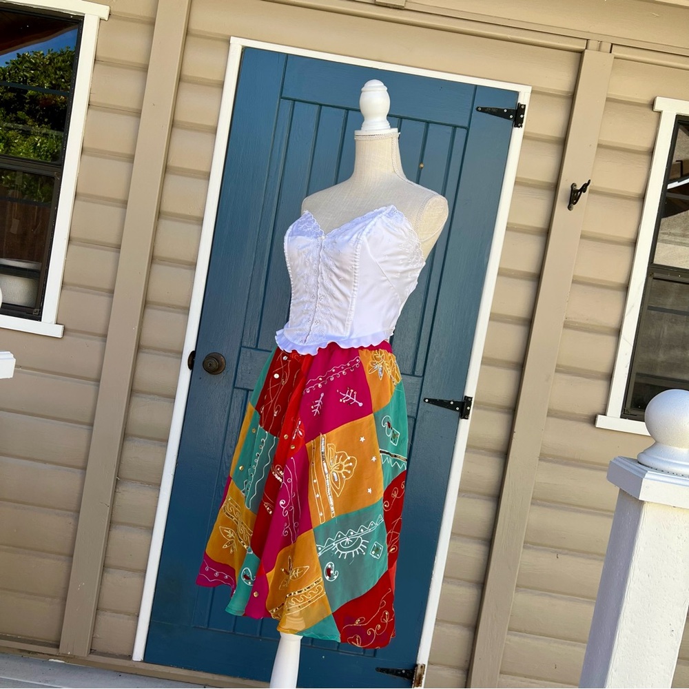 Sandy Starkman Patchwork Beaded Sequins Colorful … - image 2